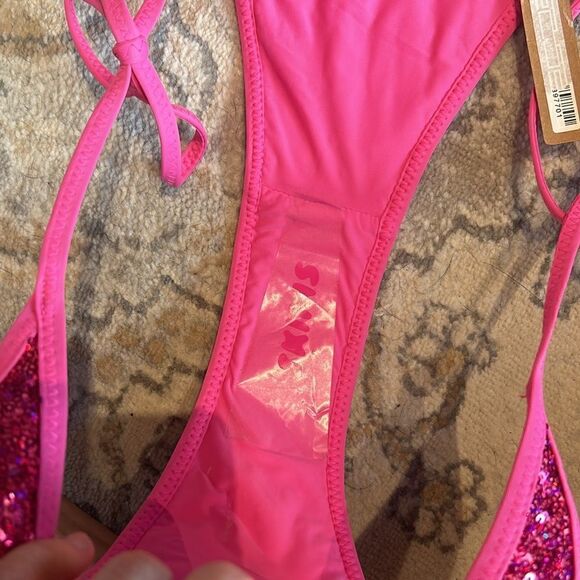 NWT SKIMS SEQUINS swim bottom L - Picture 6 of 7